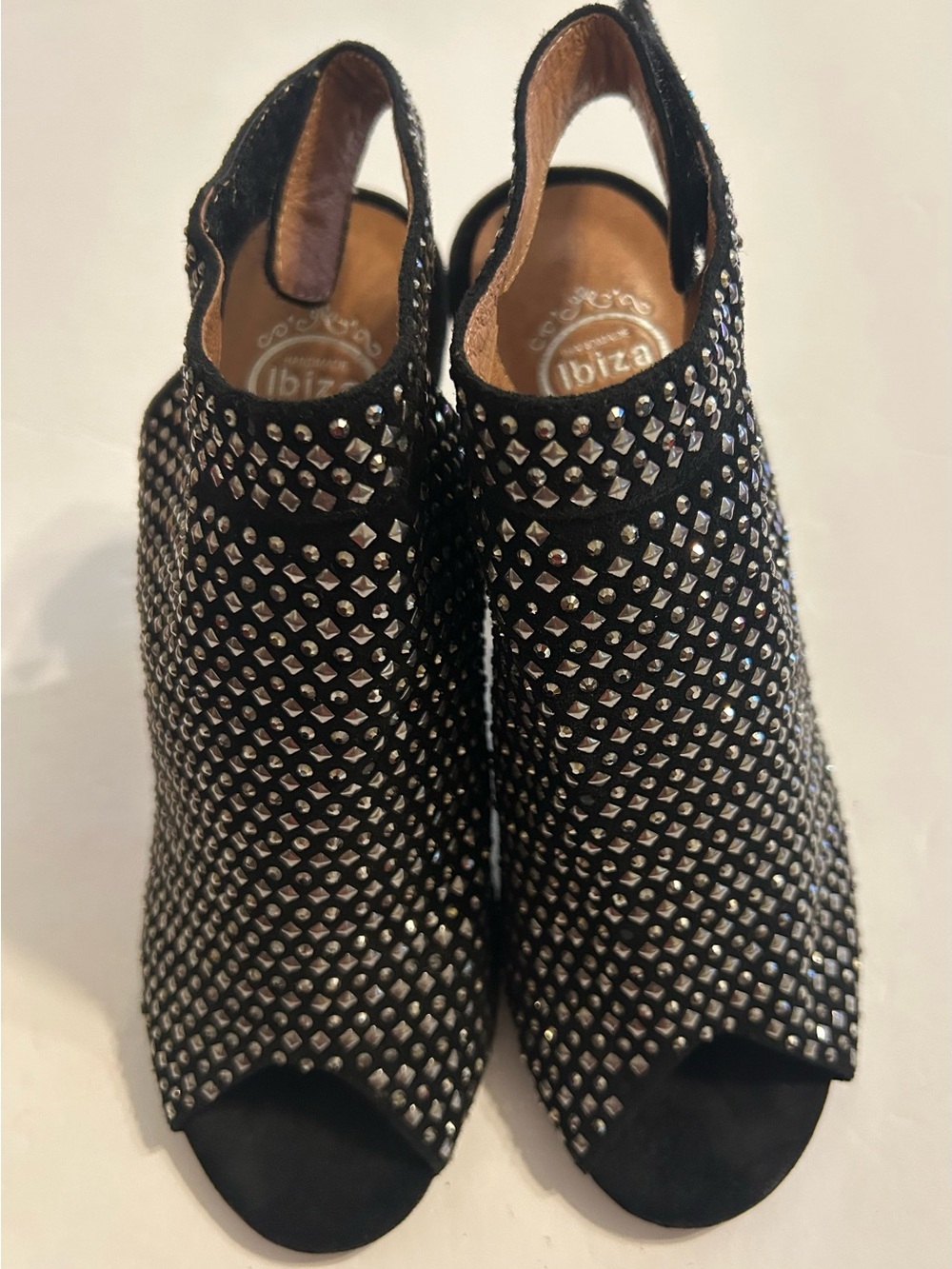 Jeffrey Campbell Ibiza Black Studded slip on shoes sz 7